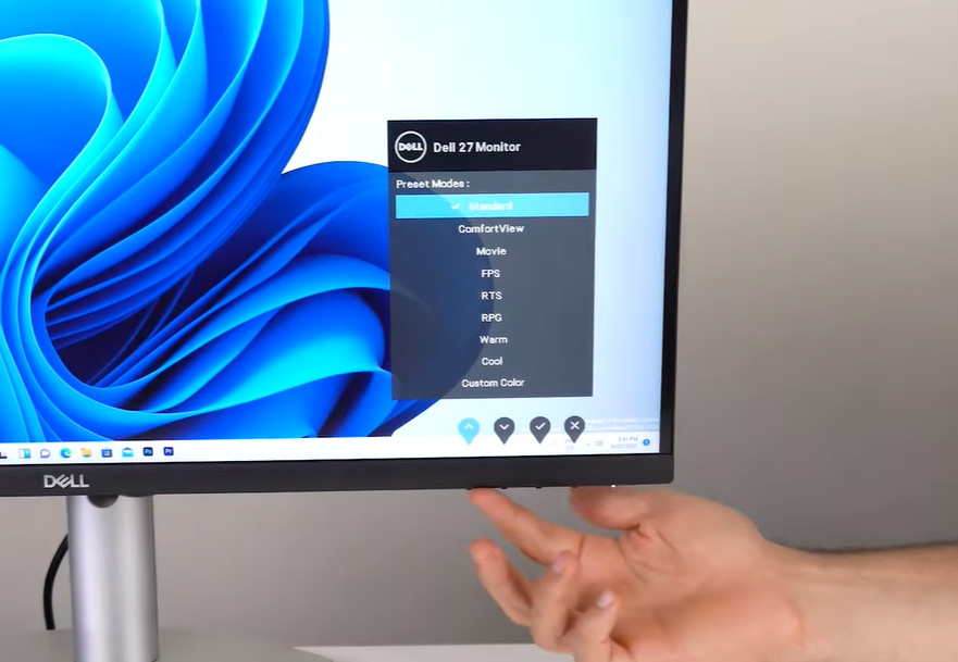Dell S2721QS: Análisis del monitor IPS 4K 60Hz FreeSync 7 Menú OSD del monitor Dell S2721QS