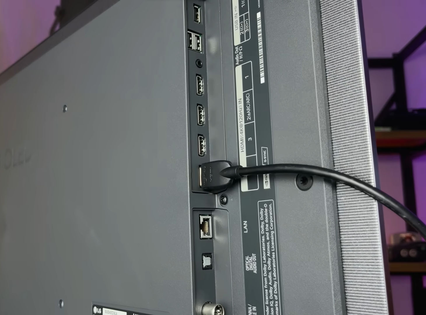 Puertos del TV LG OLED42C24LA