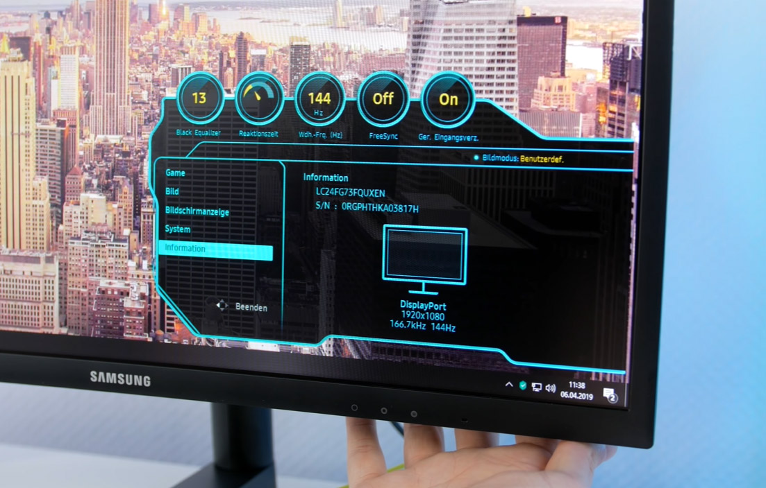Samsung C24RG52FQR: Análisis del monitor 144Hz 1080p 4 Samsung C24RG52FQR